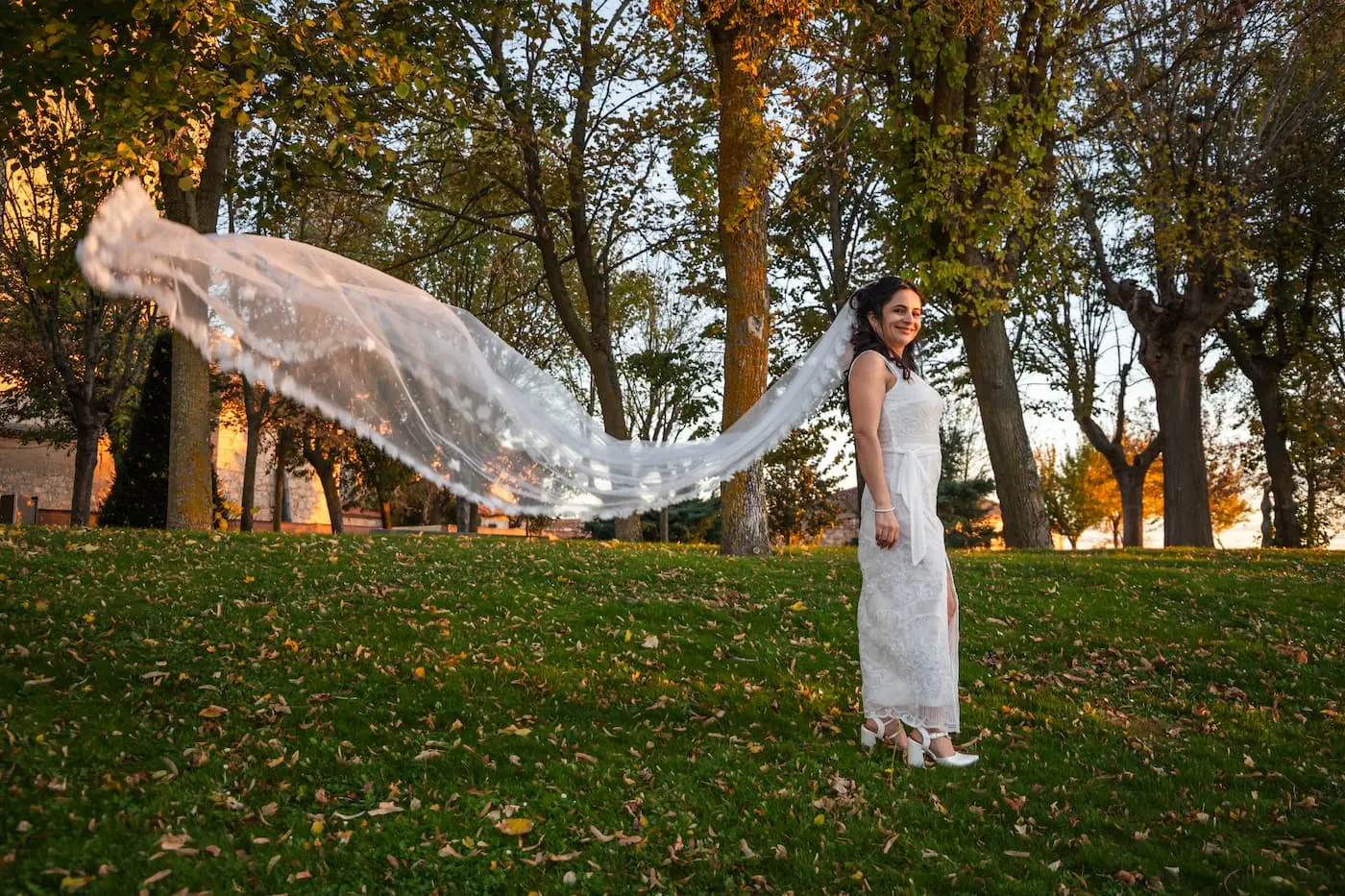 Danery con vestido de novia